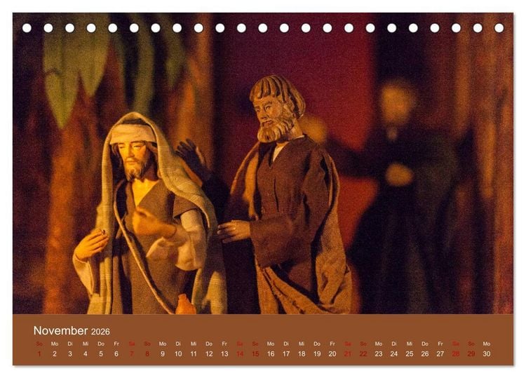 Produktbild: Passionskrippen (Tischkalender 2026 DIN A5 quer), CALVENDO Monatskalender