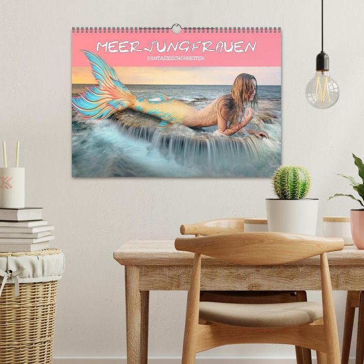 Produktbild: Meerjungfrauen - Fantasiesch&ouml;nheiten (Wandkalender 2026 DIN A3 quer), CALVENDO Monatskalender