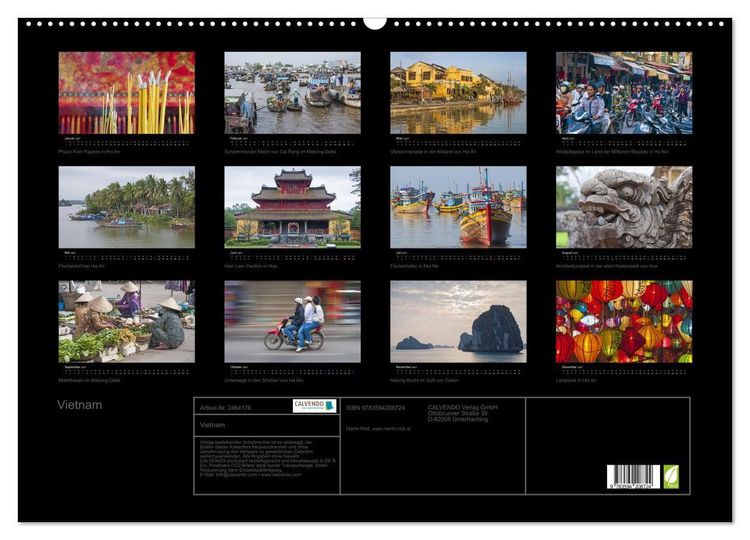 Produktbild: Vietnam (Wandkalender 2027 DIN A2 quer), CALVENDO Monatskalender