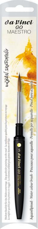 Produktbild: da Vinci Pinsel GO MAESTRO Reise-Aquarellpinsel, sibirische Kolinsky-Rotmarderhaare, rund, Gr&ouml;&szlig;e 5