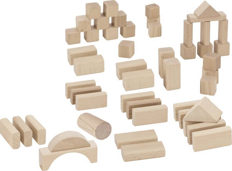 Eichhorn 100050141 - Holzbausteine natur 50-teilig