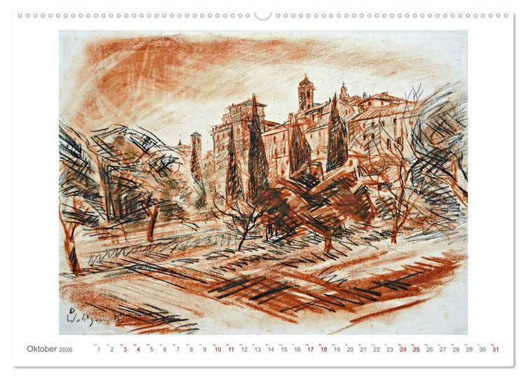 Produktbild: Landschaft im Licht. Daniel Wohlgemuth 1876-1967 (Wandkalender 2026 DIN A2 quer), CALVENDO Monatskalender