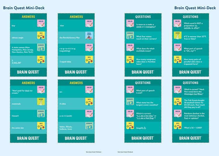 Produktbild: Brain Quest Workbook: 5th Grade Revised Edition