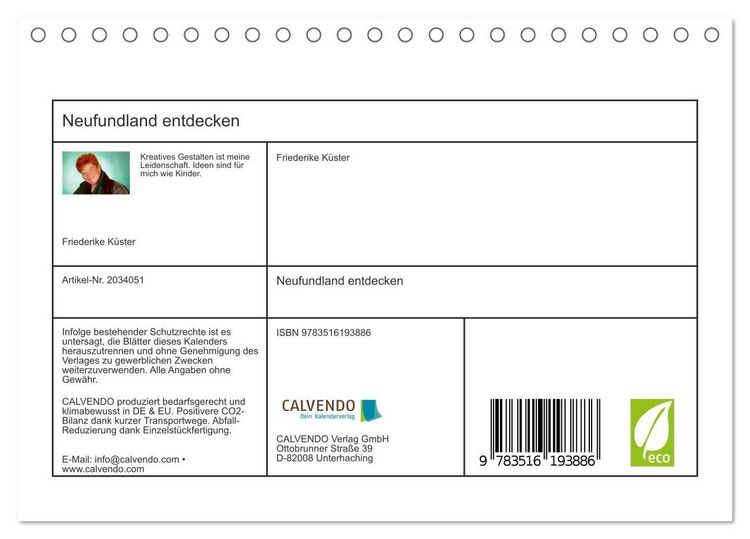 Produktbild: Neufundland entdecken (Tischkalender 2026 DIN A5 quer), CALVENDO Monatskalender