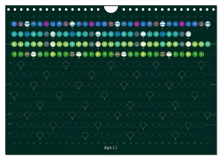 Produktbild: Perlenkalender (Wandkalender 2027 DIN A4 quer), CALVENDO Monatskalender