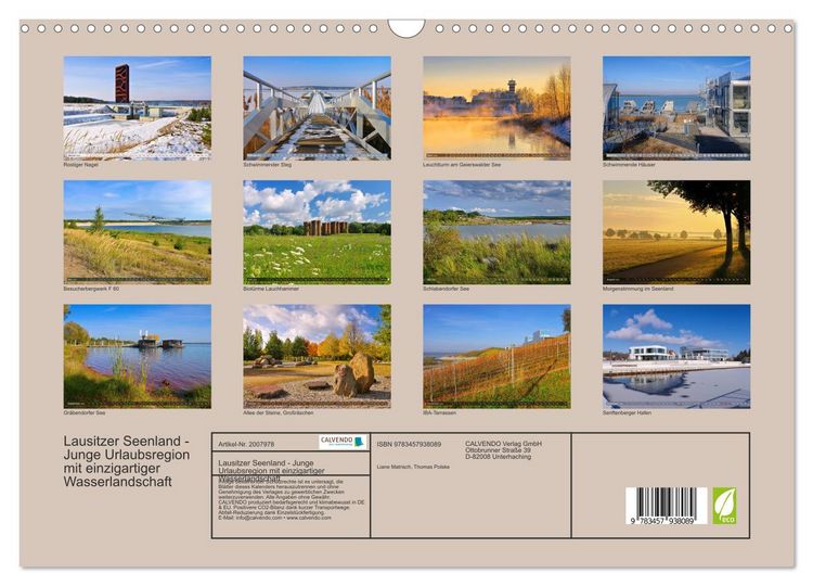 Produktbild: Lausitzer Seenland - Junge Urlaubsregion mit einzigartiger Wasserlandschaft (Wandkalender 2026 DIN A3 quer), CALVENDO Monatskalender