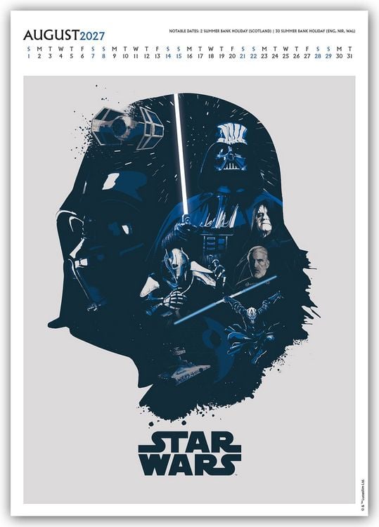 Produktbild: Star Wars A3-Deluxe Kalender 2027 &ndash; Collectors Edition Wandkalender