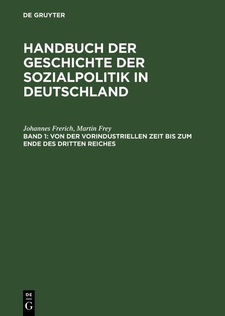 Produktbild: Von der vorindustriellen Zeit bis zum Ende des Dritten Reiches