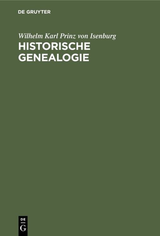 Produktbild: Historische Genealogie