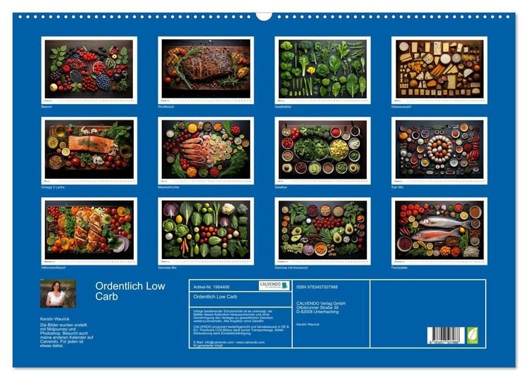 Produktbild: Ordentlich Low Carb (Wandkalender 2026 DIN A2 quer), CALVENDO Monatskalender