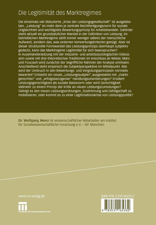 Produktbild: Die Legitimit&auml;t des Marktregimes