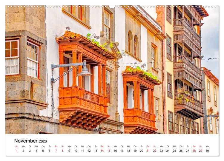 Produktbild: Teneriffas sch&ouml;nste St&auml;dte - La Laguna und La Orotava (Wandkalender 2026 DIN A2 quer), CALVENDO Monatskalender
