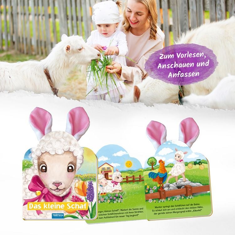 Produktbild: Tr&ouml;tsch Das kleine Schaf Kinderbuch mit Pl&uuml;schohren
