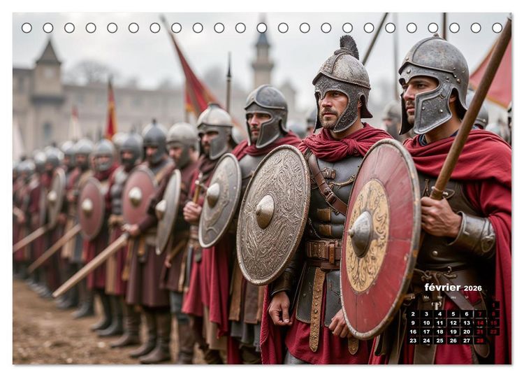 Produktbild: La vie pendant l'Antiquit&eacute; - Rome et les Romains (Calendrier de bureau 2026 DIN A5 vertical), CALVENDO calendrier mensuel