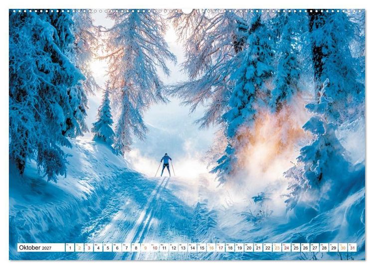 Produktbild: Winterwelten (hochwertiger Premium Wandkalender 2027 DIN A2 quer), Kunstdruck in Hochglanz