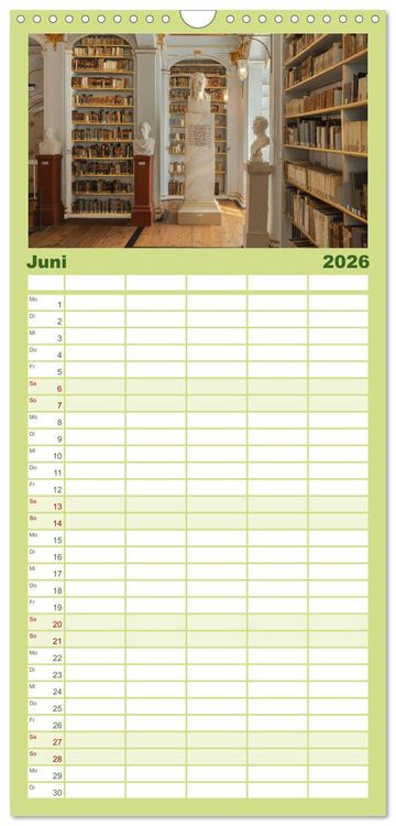 Produktbild: Familienplaner 2026 - Weimar - Kulturstadt im Herzen Europas mit 5 Spalten (Wandkalender, 21 x 45 cm) CALVENDO