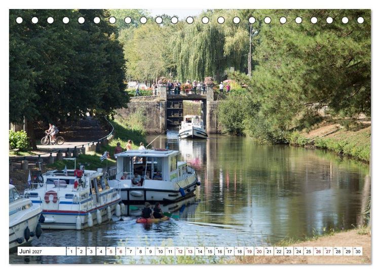 Produktbild: Hausbooturlaub Frankreich - Bretagne (Tischkalender 2027 DIN A5 quer), CALVENDO Monatskalender