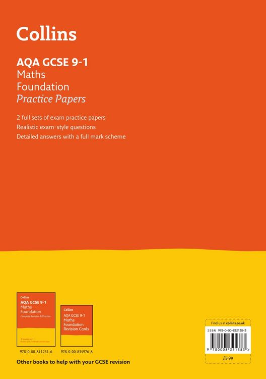 Produktbild: AQA GCSE 9-1 Maths Foundation Practice Papers