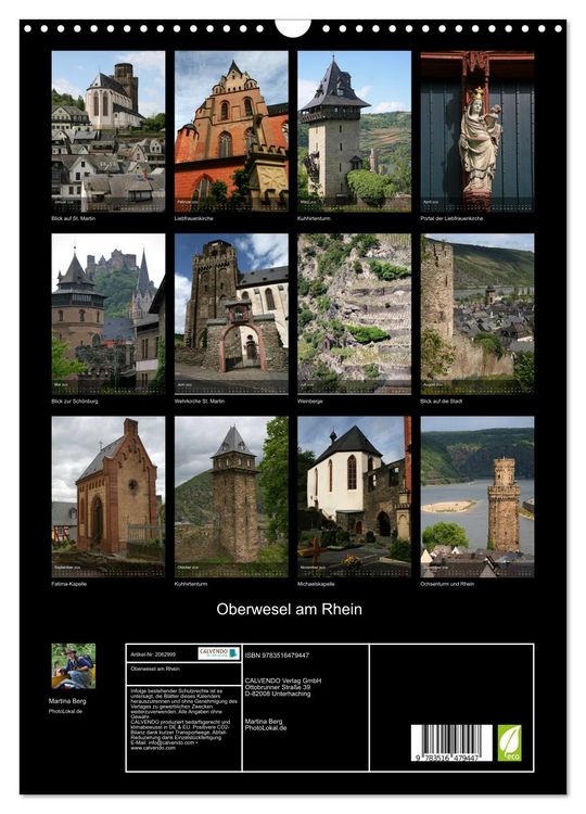 Produktbild: Oberwesel am Rhein (Wandkalender 2026 DIN A3 hoch), CALVENDO Monatskalender