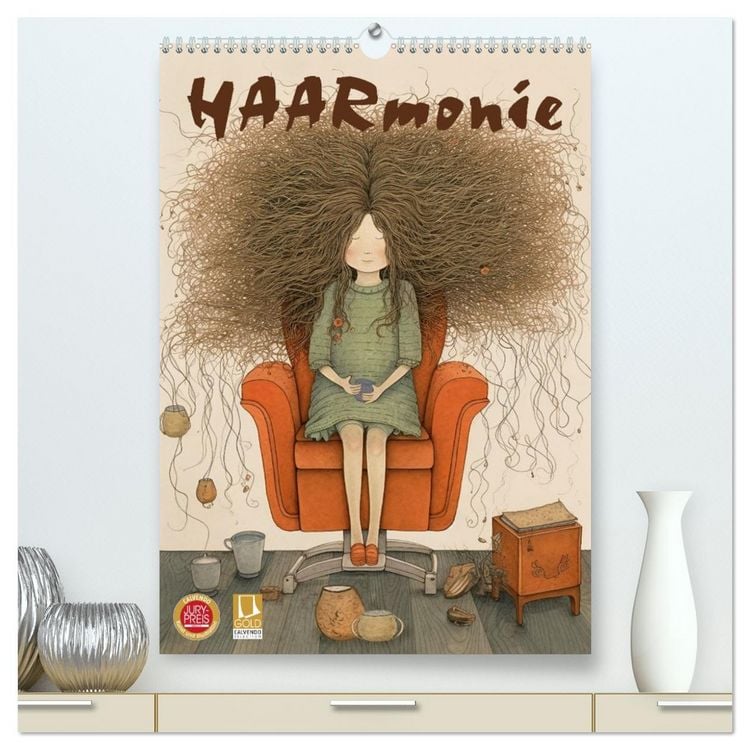 Produktbild: HAARmonie (hochwertiger Premium Wandkalender 2026 DIN A2 hoch), Kunstdruck in Hochglanz