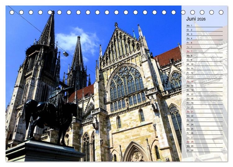 Produktbild: REGENSBURG - Impressionen (Tischkalender 2026 DIN A5 quer), CALVENDO Monatskalender