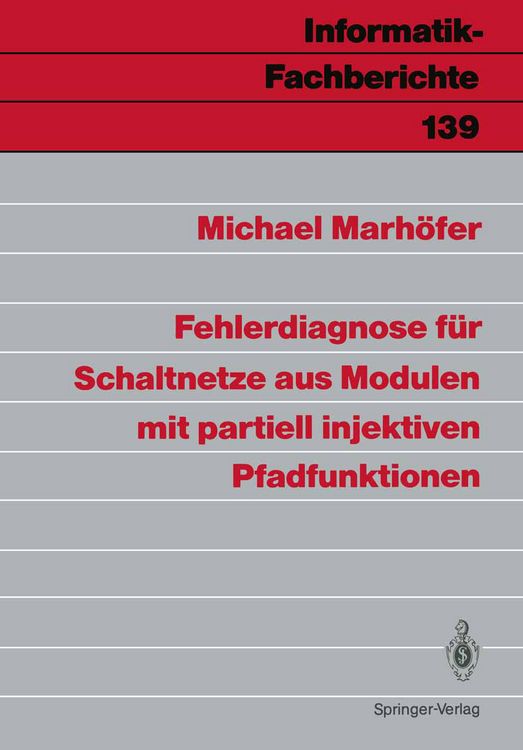Produktbild: Fehlerdiagnose f&uuml;r Schaltnetze aus Modulen mit partiell injektiven Pfadfunktionen