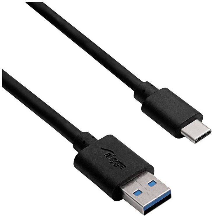 Produktbild: Akyga USB-Kabel USB-A Stecker, USB-C&reg; Stecker 0.50m Schwarz AK-USB-24