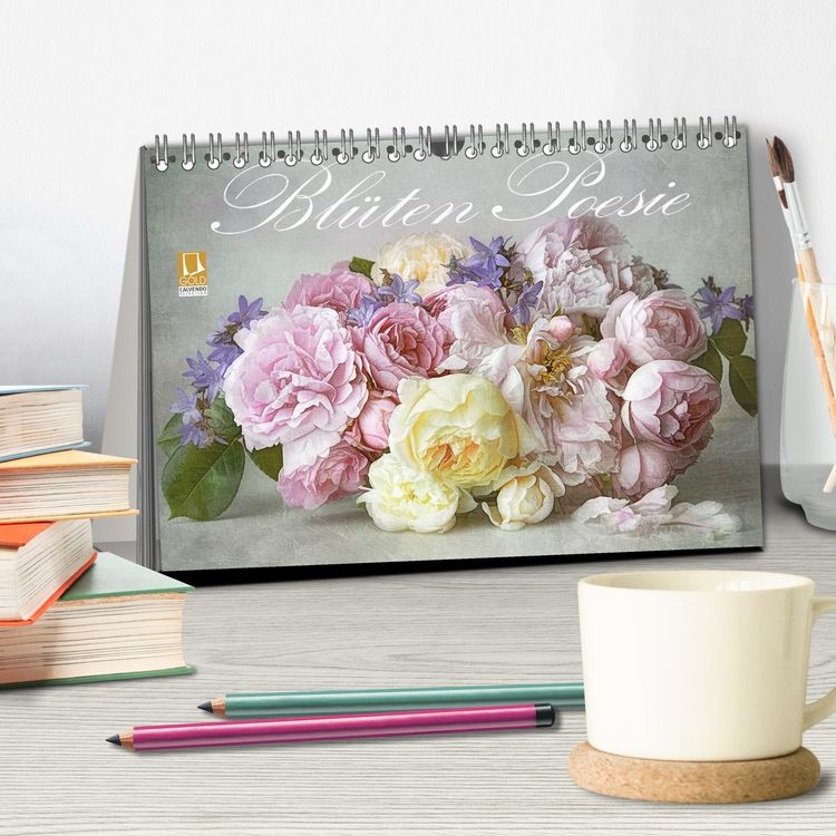 Produktbild: Bl&uuml;ten Poesie (Tischkalender 2026 DIN A5 quer), CALVENDO Monatskalender
