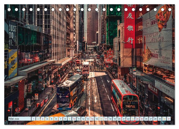 Produktbild: Hongkong Street (Tischkalender 2026 DIN A5 quer), CALVENDO Monatskalender