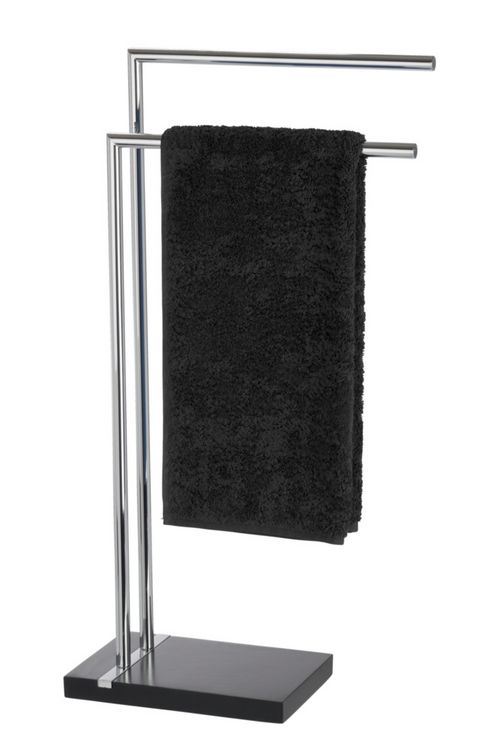 Produktbild: Handtuchst&auml;nder Mod. Noble Black mit 2 Armen, aus verchromtem Stahl