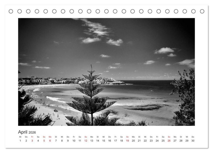 Produktbild: SYDNEY Monochrom (Tischkalender 2026 DIN A5 quer), CALVENDO Monatskalender