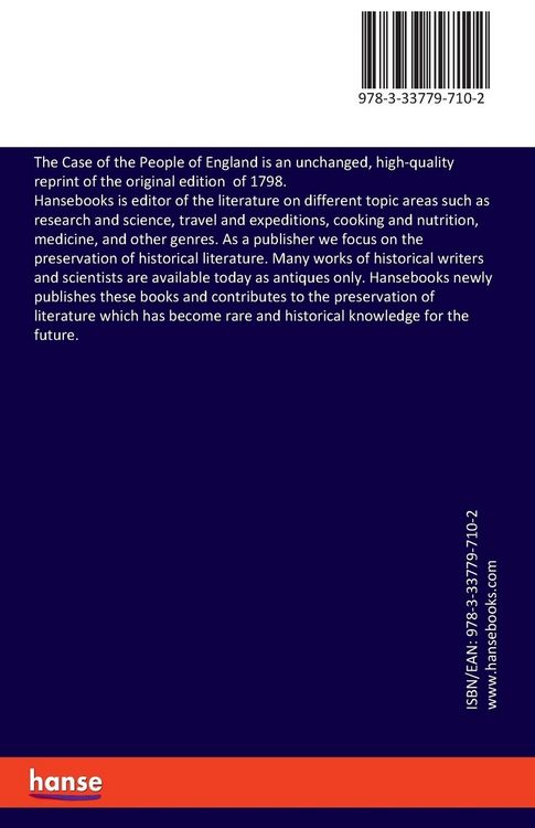 Produktbild: The Case of the People of England