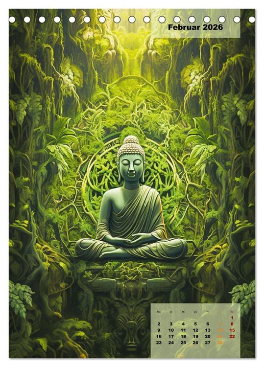 Produktbild: Jade Buddha - Finde die innere Mitte (Tischkalender 2026 DIN A5 hoch), CALVENDO Monatskalender
