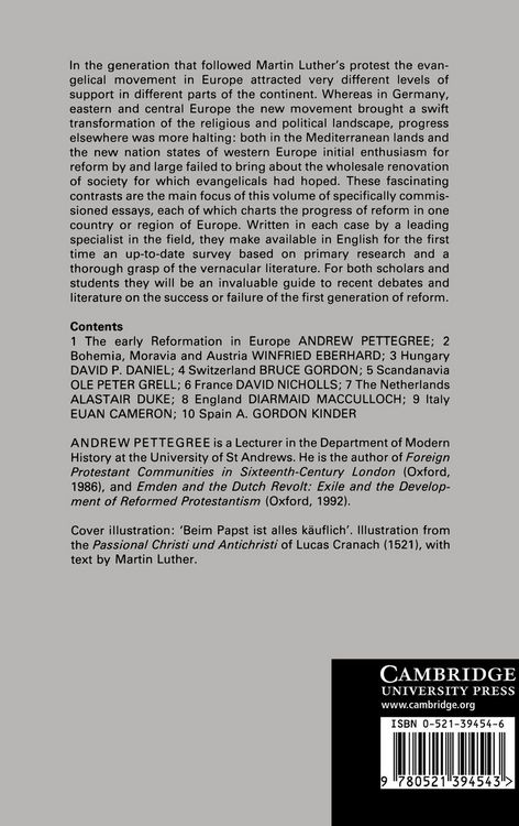 Produktbild: The Early Reformation in Europe