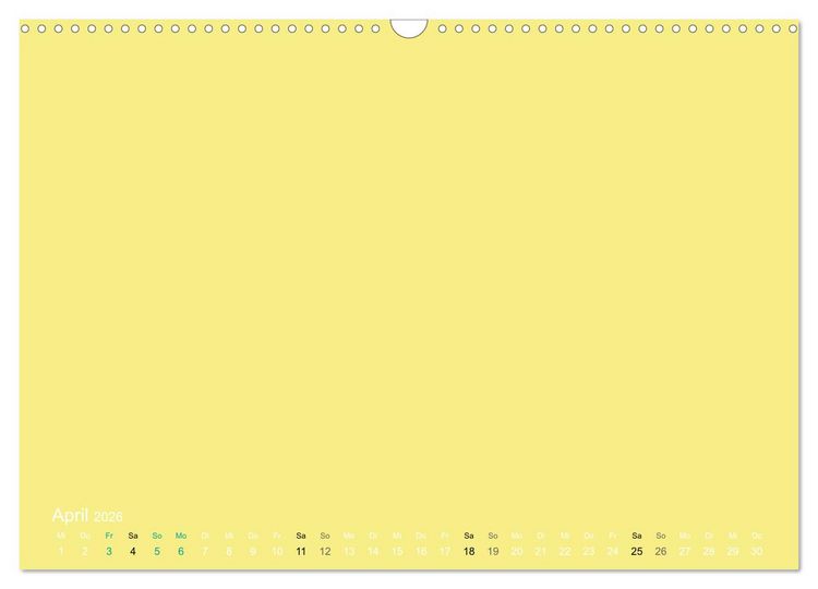 Produktbild: Bastelkalender - Gelb (Wandkalender 2026 DIN A3 quer), CALVENDO Monatskalender