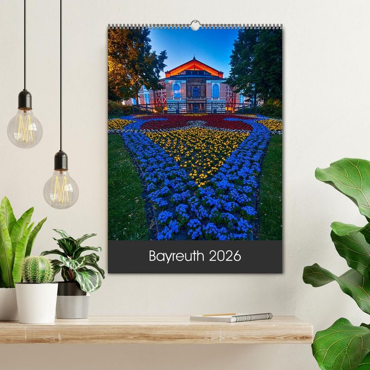 Produktbild: Bayreuth 2026 (Wandkalender 2026 DIN A2 hoch), CALVENDO Monatskalender