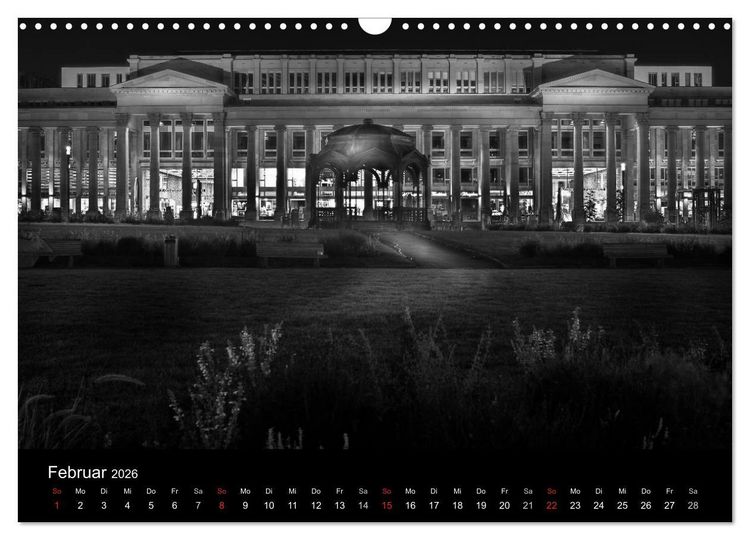 Produktbild: Stuttgart bei Nacht (Wandkalender 2026 DIN A3 quer), CALVENDO Monatskalender