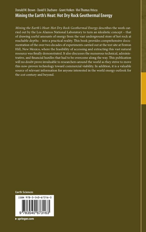 Produktbild: Mining the Earth's Heat: Hot Dry Rock Geothermal Energy