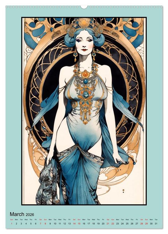 Produktbild: Women's Images of the Belle &Eacute;poque (Wall Calendar 2026 DIN A2 portrait), CALVENDO 12 Month Wall Calendar