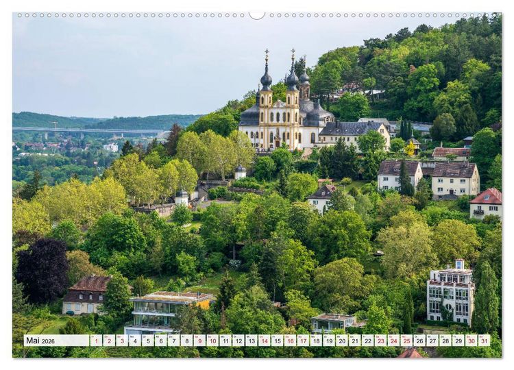 Produktbild: W&uuml;rzburg - Bayern (hochwertiger Premium Wandkalender 2026 DIN A2 quer), Kunstdruck in Hochglanz