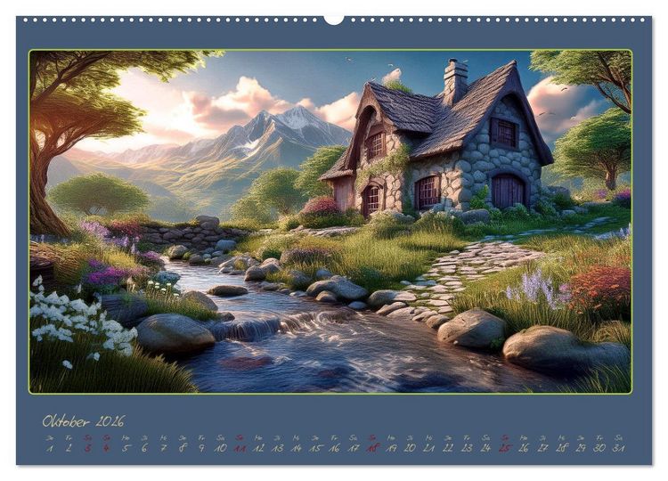 Produktbild: Landschaft romantisch gesehen (Wandkalender 2026 DIN A2 quer), CALVENDO Monatskalender