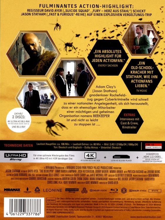Produktbild: The Beekeeper (4K Ultra HD) (+ Blu-ray)