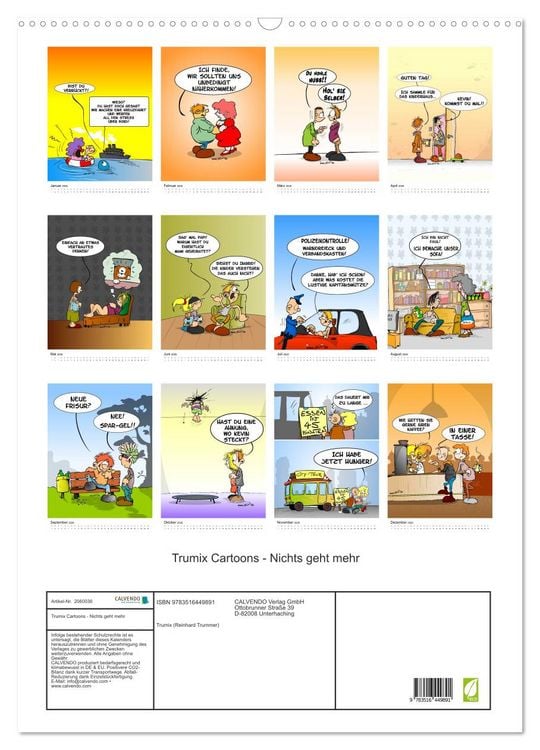 Produktbild: Trumix Cartoons - Nichts geht mehr (Wandkalender 2026 DIN A2 hoch), CALVENDO Monatskalender