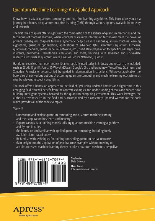 Produktbild: Quantum Machine Learning: An Applied Approach