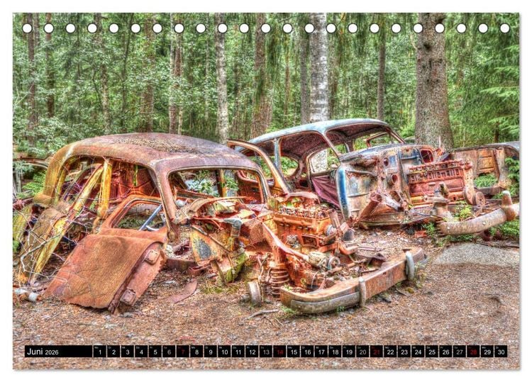 Produktbild: Autofriedhof Ryd (Tischkalender 2026 DIN A5 quer), CALVENDO Monatskalender