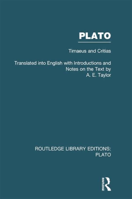Produktbild: Plato: Timaeus and Critias (RLE: Plato)