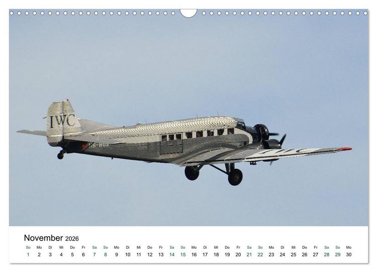 Produktbild: Junkers Ju 52 Die Legende (Wandkalender 2026 DIN A3 quer), CALVENDO Monatskalender