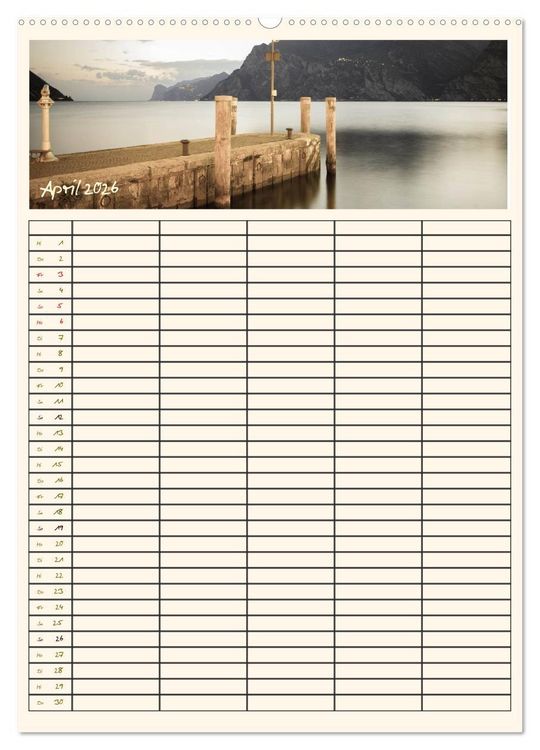 Produktbild: Der Gardasee im Norden - Familienplaner 2026 (hochwertiger Premium Wandkalender 2026 DIN A2 hoch), Kunstdruck in Hochglanz