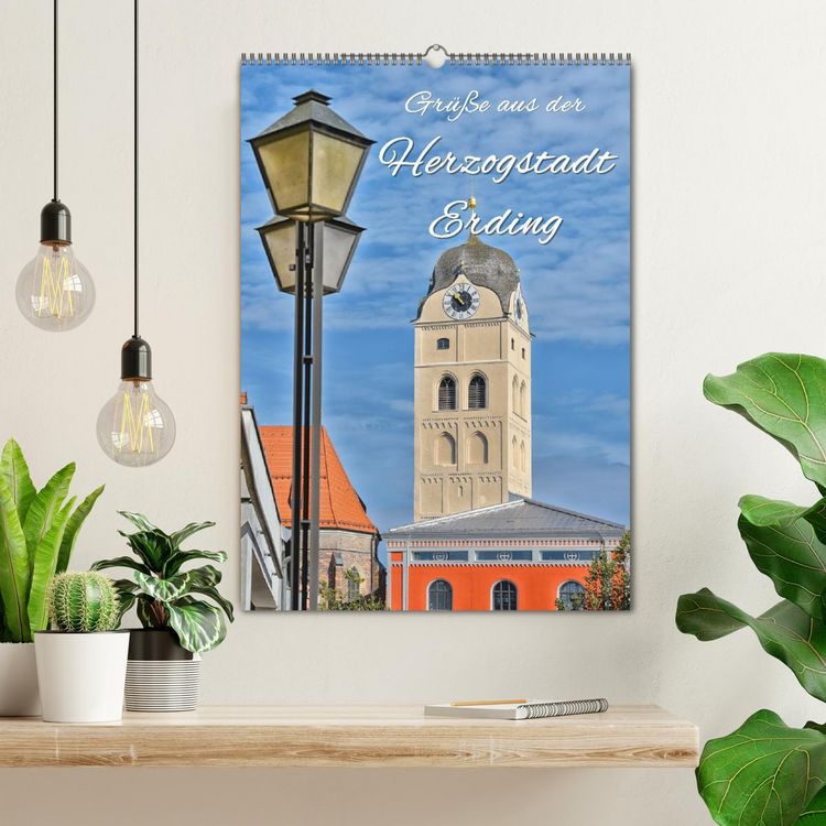 Produktbild: Gr&uuml;&szlig;e aus der Herzogstadt Erding (Wandkalender 2026 DIN A2 hoch), CALVENDO Monatskalender