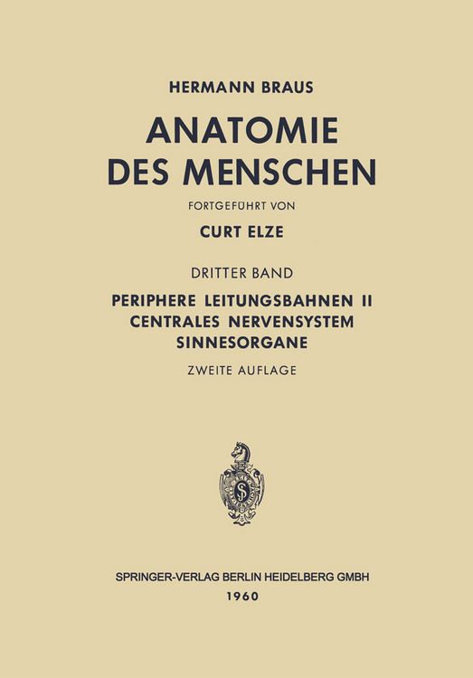 Produktbild: Periphere Leitungsbahnen II Centrales Nervensystem Sinnesorgane